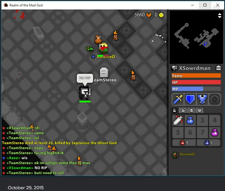 death screenshot