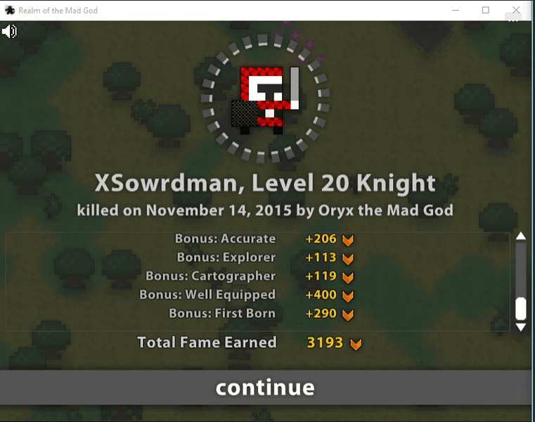 death screenshot
