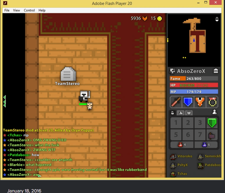 death screenshot