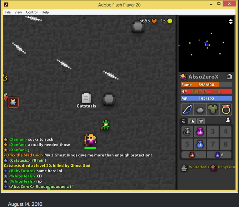 death screenshot