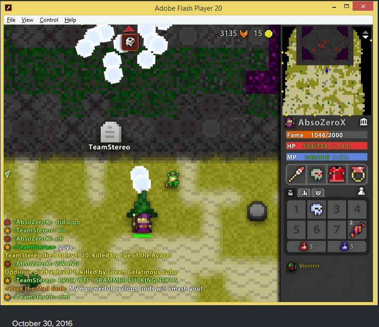 death screenshot