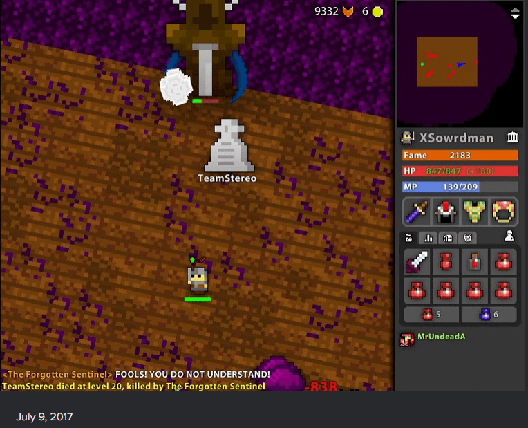 death screenshot