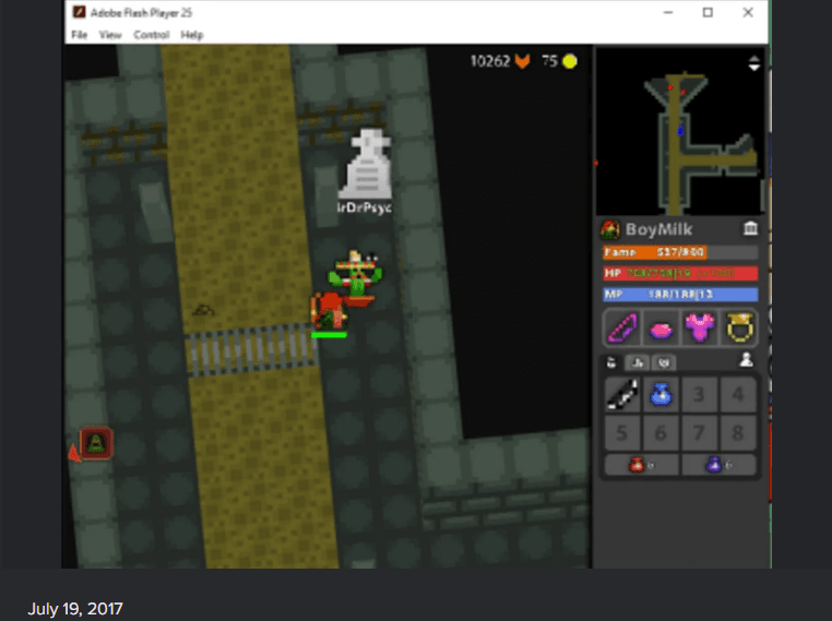 death screenshot