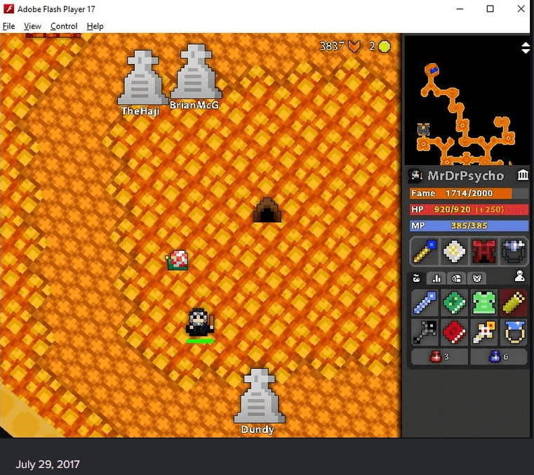 death screenshot