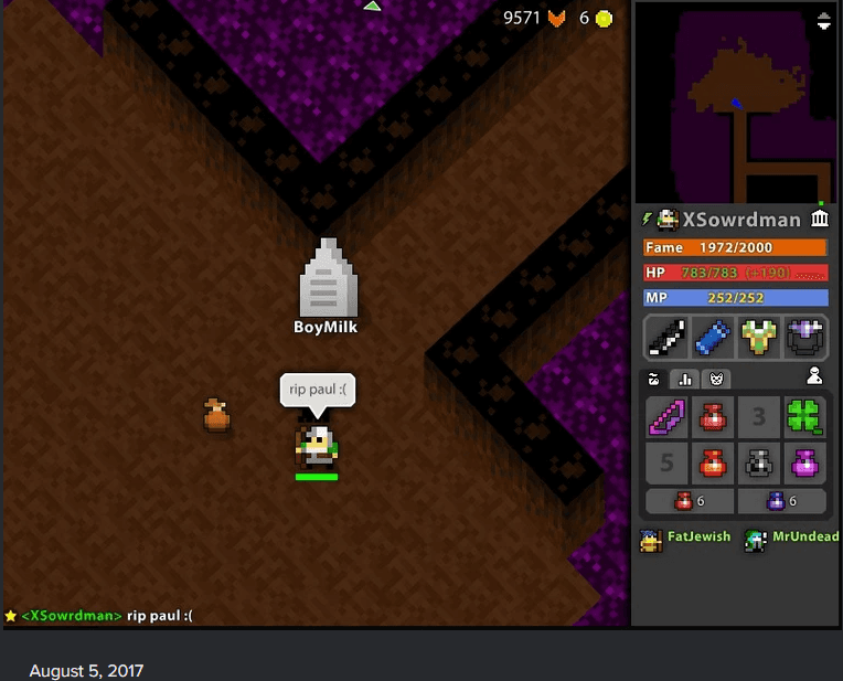 death screenshot