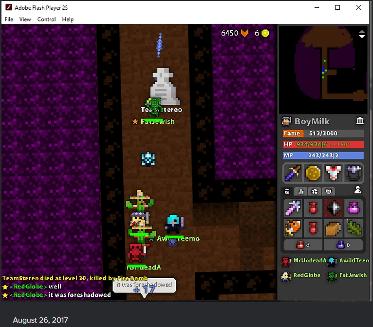 death screenshot