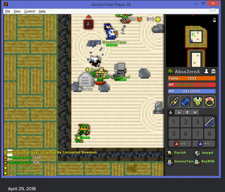 death screenshot