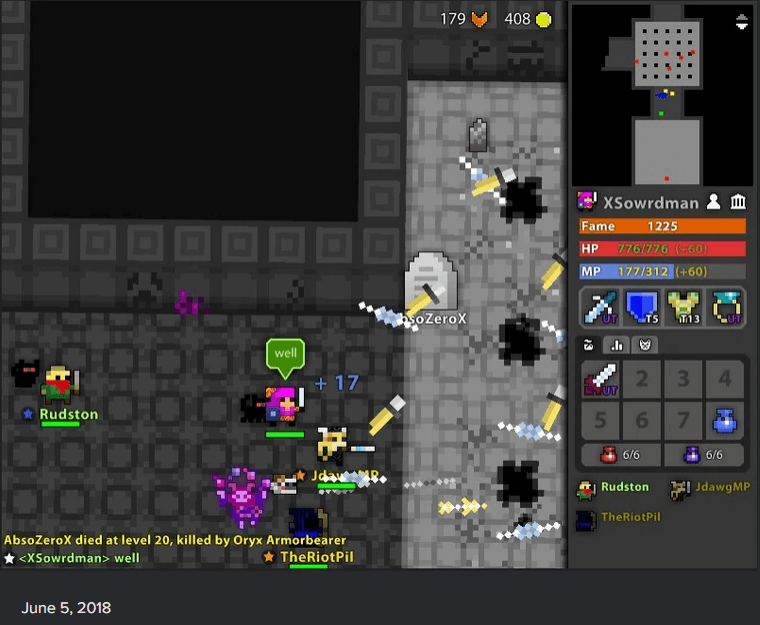 death screenshot